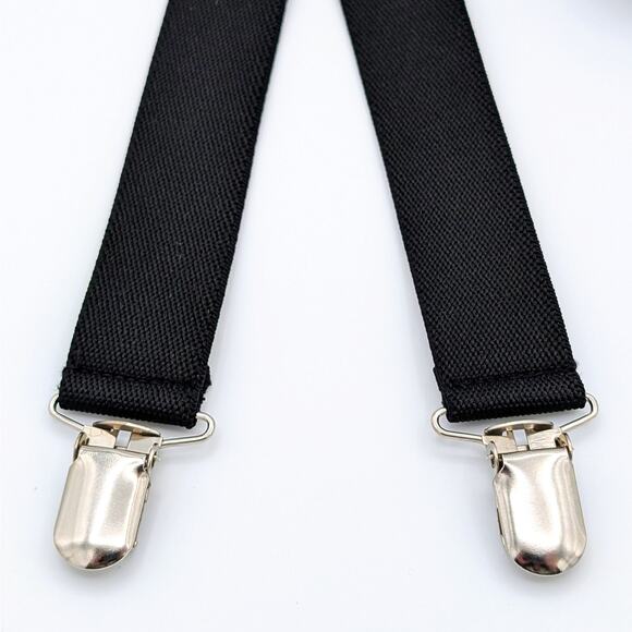 Retro Y-Back Suspenders Clip On Adjustable 90s Geometric Brown Blue Black Gray - Picture 7 of 8